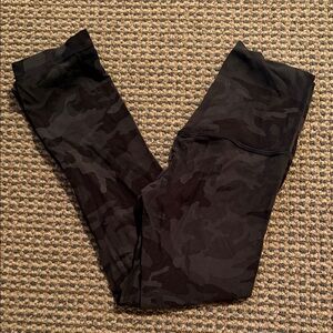 Lululemon green Camouflage Leggings